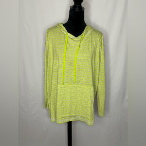 half moon by Modern Movement Striped Yellow Hoodie Sweatshirt